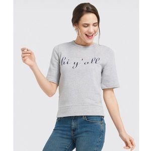 Hi Y’all Bye Y’all Heather Grey Short Sleeve Top
